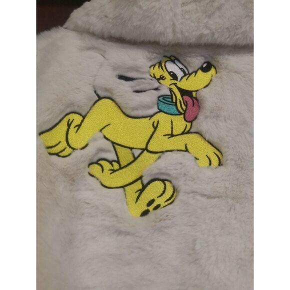 Disney Jacket Women Large Mickey Mouse Minnie Daisy Donald Faux Fur Zip Core New - Picture 6 of 9